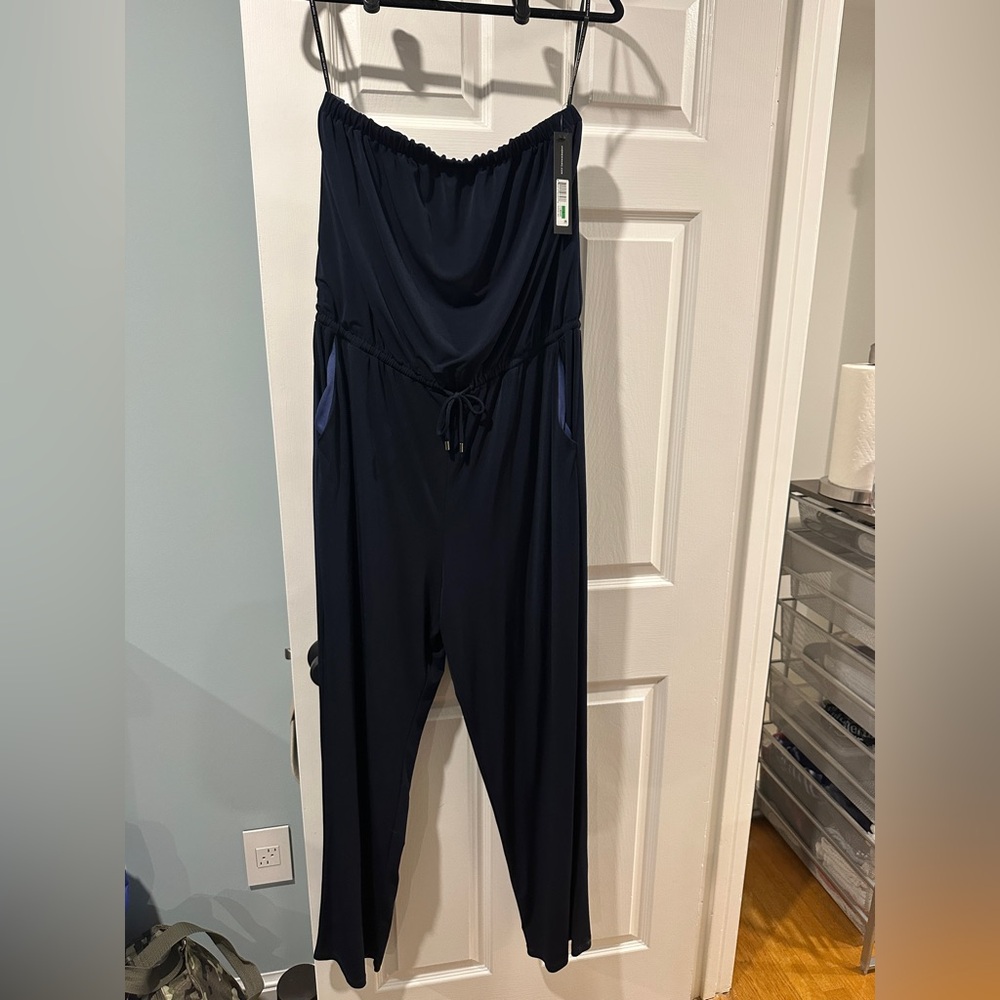 Navy Marc New York strapless jumper